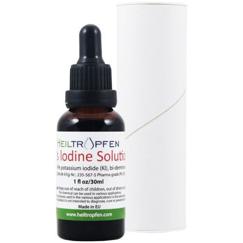 7% Lugols Iodine Solution 1 Oz - 30 ml | 21% Lugol's Liquid Formulation | Made with 7 Percent Iodine and 14% Potassium Iodide | Heiltropfen®