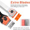 Razor  Scraper, 2 PCS Razor Scraper Tool for Removing Label, Registration Sticke