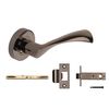 Excel Architectural 3540-PRV Flex Door Handles & Push Button Privacy Latch, Black Nickel
