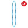 Beistle Small Beaded Necklaces 12 Piece, Turquoise