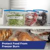 Hefty Slider Freezer Kitchen Storage Bags, Quart Size, 15 Count Blue