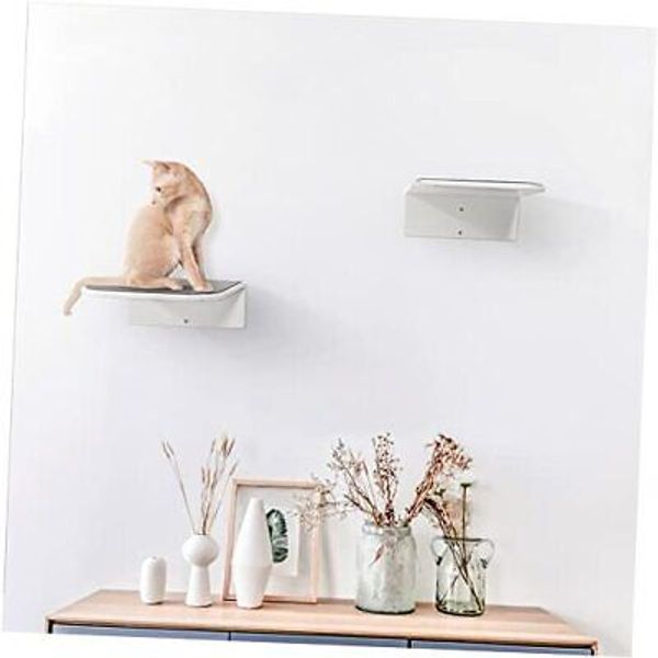 Cat Bed Wall Mounted Shelves Curved Cat Furniture Climbing Wall for L shaped