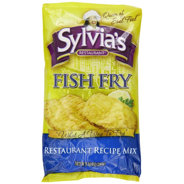 Sylvia's Fish Fry Mix, 10 Ounce Packages (Pack of 9)