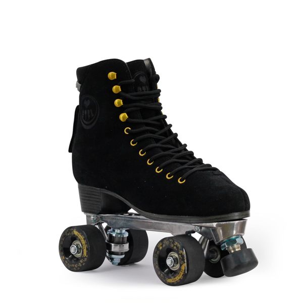 BTFL Pro Roller Skates Women, Kids & Men -Suede Boot- Indoor, Outside, Rink, & Rhythmic Roller Skating. Black, Blue, Gray, Green, Pink, White (Faya Pro, US Women´s: 08 / US Men´s: 6,5)