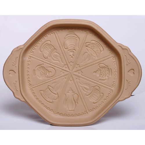 Brown Bag Design Tea Time Shortbread Cookie Pan, 11-3/4-Inch by 9-1/4-Inch