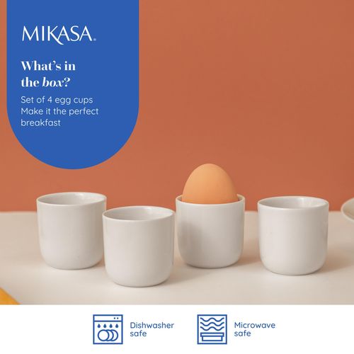 MIKASA MKCHEGGPK4 Egg Cups, Porcelain