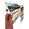 Double A4 Portrait Pockets Ceiling to Floor Window Cable Display Kit (3 Double A4 Portrait Pocket Kit)