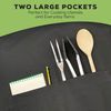 Bronta Mill Plain Unisex Chef Work DIY Apron with Twin Pockets - Black