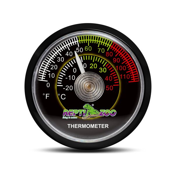 REPTI ZOO Reptile Terrarium Thermometer,Dial Gauges Pet Rearing Box Thermometer Celsius and Fahrenheit