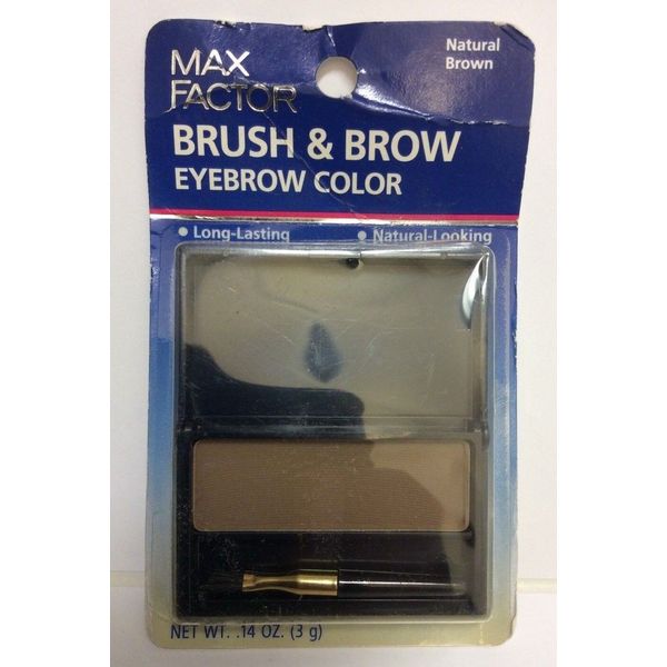 MAX FACTOR BRUSH & BROW EYEBROW COLOR SYSTEM (NATURAL BROWN) NEW.- OLD PACKAGE