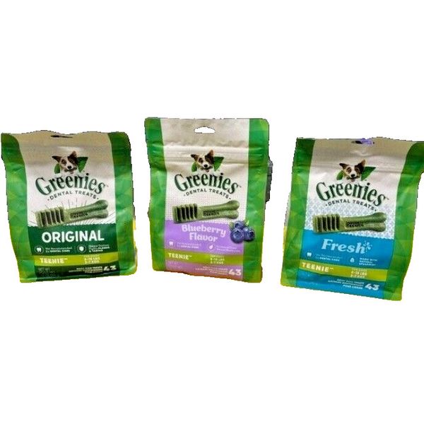 Greenies Teenie Spearmint or Original Hard Chew Dog Treats -12oz 43ct