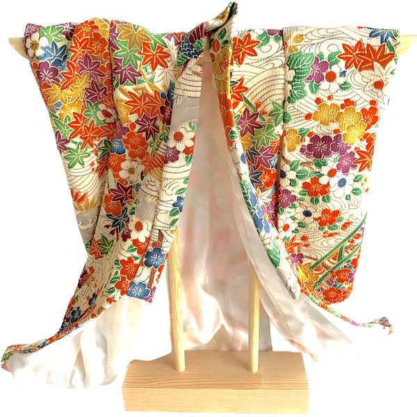 Decorative Japanese Kimono made in Japan from Antique Kimono Silk and Fabrics