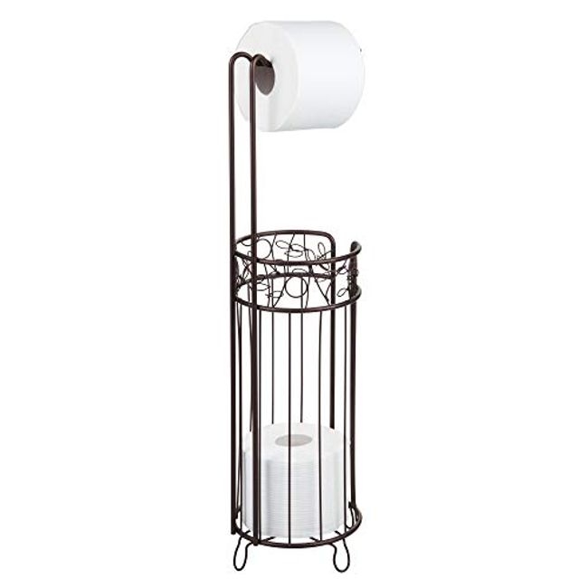 20-Inch Clear Acrylic Toilet Paper Storage Holder, Freestanding Spare Roll  Stand