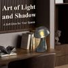 Mushroom Table Lamp Modern Bedside Adjustable Nightstand Desk Lamp Glass Gray