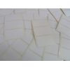 Pack of 69, 43x25mm Rectangular, White Paper Labels, Permanent Adhesive Stickers, Plain Multi Purpose Sticky Rectangles