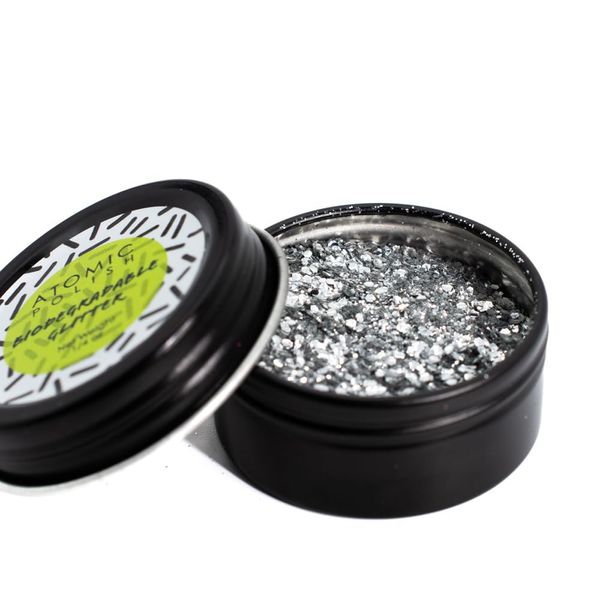 Biodegradable Glitter (1/2 Oz Tin, Fine Silver Mix)