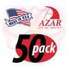 Azar Plastic 800002-B 2-Inch Lexan Pegboard hook, Black , 50-Pack, 2 Inch