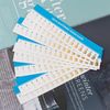 Framendino, 20 Pack Teeth Whitening Shade Guide Paper Tooth Bleaching Shade Chart for Household Oral Care