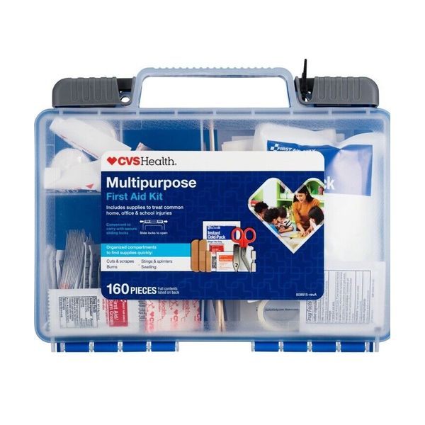 CVS Health Multi-Purpose 160pc Plastic First Aid Kit