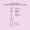 Glow Recipe Blueberry Bounce Gentle Face Cleanser - Moisturizing Makeup Remover + Foaming Face Wash - Hydrating Facial Cleanser with Hyaluronic Acid & Exfoliating Face Wash Pore-Refining AHAs (5.41oz)