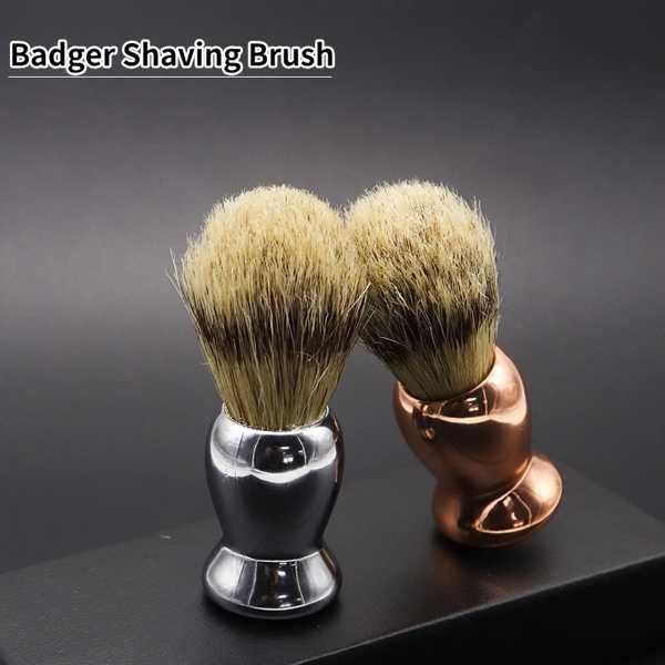 High Quality Badger Shape Shaving Brush Metal Handle Facial Care Beard Cleaning Gifts for Men