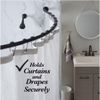 Curved Shower Rod in Matte Black 42 - 72 In.