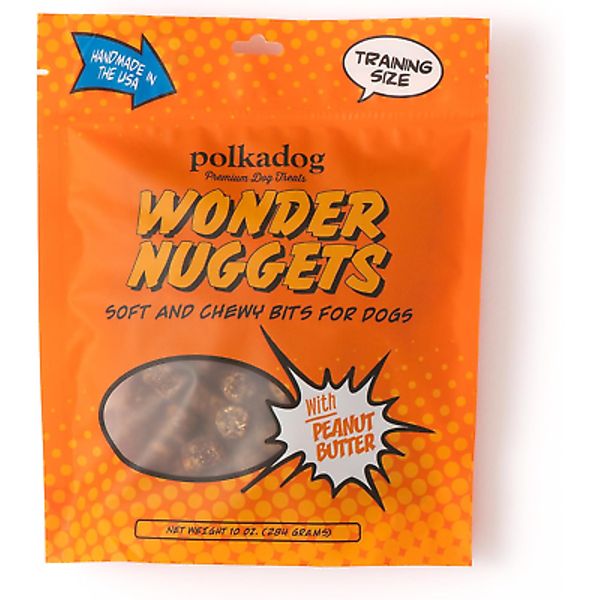 Peanut Butter Wonder Nuggets Dog Treats – Vegan, All-Natural Pet Training Treat