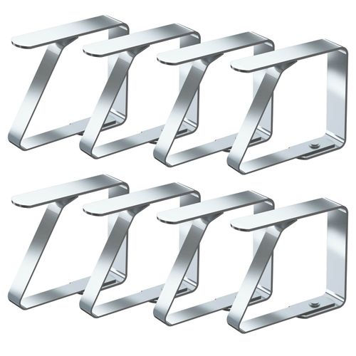 Blooven Tablecloth Clips 8 Pack Stainless Steel Table Cover Clamps Table Cloth Holders (4cm x 8 Pack)