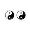 Yin & Yang Earrings Available in Clip-on, Stud & Drop styles. (Clip On)