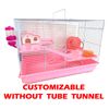 Large 3-Level Dwarf Hamster Expandable & Customizable Habitat House Critter Cage
