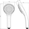 Bristan CAS HAND02 C Cascade Single Function Handset, Chrome, Large