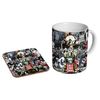 Banksy Art Collage Ceramic Coffee MUG + Coaster Gift Set