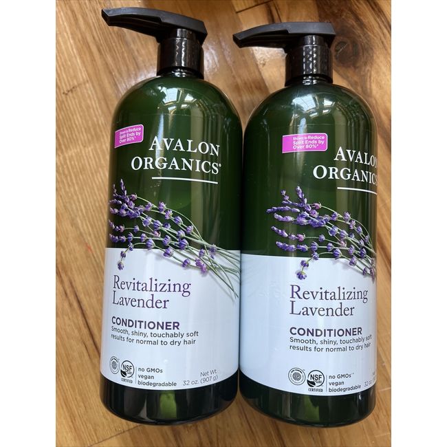 2 Pack Avalon Organics Revitalizing Lavender Conditioner 32 oz Liq