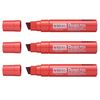 Pentel N50XL Extra Large Broad Permanent Marker - Chisel Tip - Pack of 3 - Red Ink