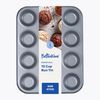 BetterWare Essentials 12 Cup Non-Stick Bun Tin | Low-Carbon Steel | Dishwasher & Freezer Safe | Stackable Design