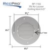 RecPro RV Air Louver Ceiling Vent 6.5" | Fully Adjustable | for 4-5/8" Ducting (1-Pack)