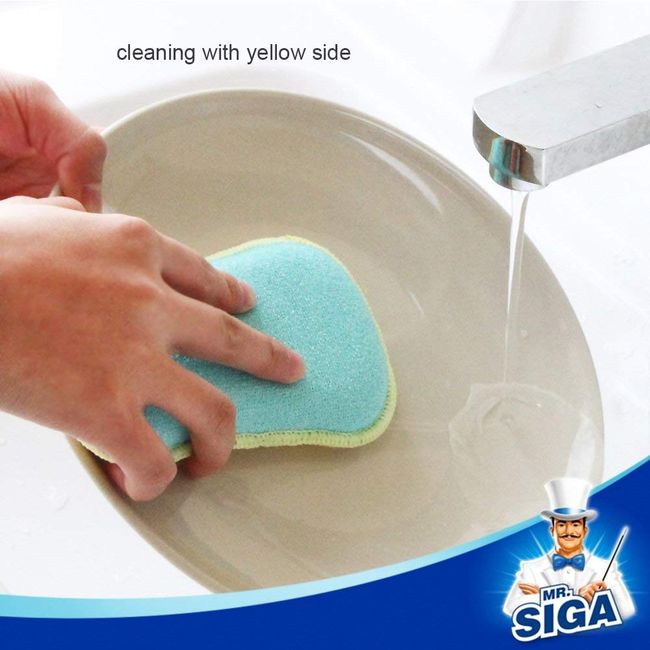 MR.SIGA Pot and Pan Cleaning Brush, Dish Brush for Kitchen, Pack
