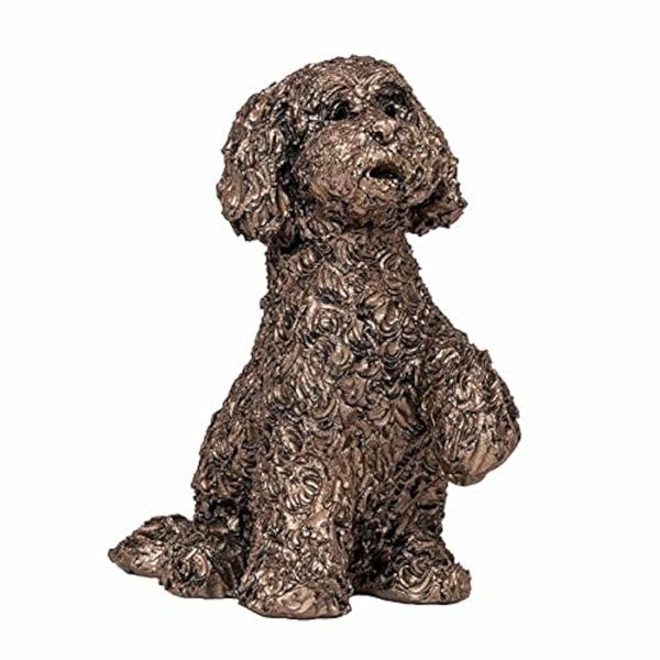 Frith Sculpture Cockapoo Begging Dog Cold Cast Bronze Miniature Ornament - Bella