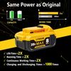 4 Pack 20V 8Ah Lithium-lon Battery Replacement for Dewalt -Compact XR Design