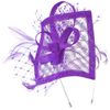 Max and Ellie Angular Sinamay Fascinator mit Aliceband, Violett, Einheitsgröße, violett, Einheitsgröße