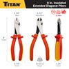 Titan 73348 8-Inch VDE Insulated Diagonal Pliers