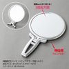 Napure Mirror, Double Sided Hand Mirror, 3x Magnifier, Makeup Mirror, Real Skin Color, Silver, Made in Japan