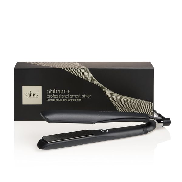 ghd platinum+ black - Intelligenter professioneller Haarglätter, weniger Haarbruch, mehr Glanz und Farbschutz, Ultra-Zone-Technologie, optimale Kämmtemperatur 185ºC homogen