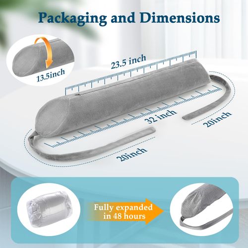 KAVIL Lower Back Support While Sleeping Lumbar Support Pillow for Bed Scoliosis Sciatica Pain Relief Pillow for Recliner Office Chair Lower Lumbar Roll Adjustable Night Sleep Cushion to Back Rest