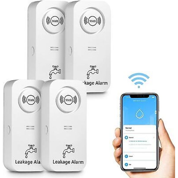 WiFi Water Leak Detector App Alert Suitable for Kitchen Warehouse Laundry Toilet