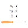 eXtremeRate DIY Replacement Shell for Joycon Strap, Transparent Clear Glacier Blue Custom Controller Wrist Strap Housing Buttons for Nintendo Switch & Switch OLED Model - 2 Pack