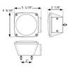Optronics Universal Square Red LED Stud Mount Combination Tail Light Set TLL008RK