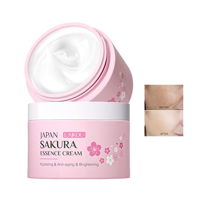 AKARY Face Sakura Cream Vitamin C Serum For Improving Skin Reducing Wrinkles and Moisturizing Enhance Skin, Body and Face Moisturizer for Dry Skin (25g)
