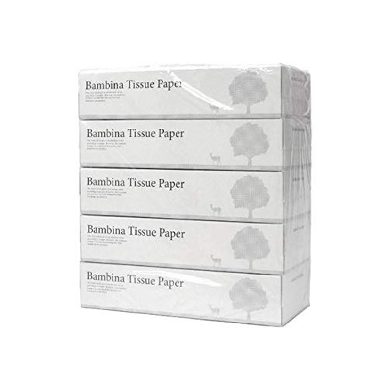 Box Tissue [Forest Paper Box banbi-na W] Pack Box (5 Packs x 60 ...