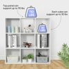 9-Cube Closet Organizer Storage Shelves Save Space Study Bookshelves White